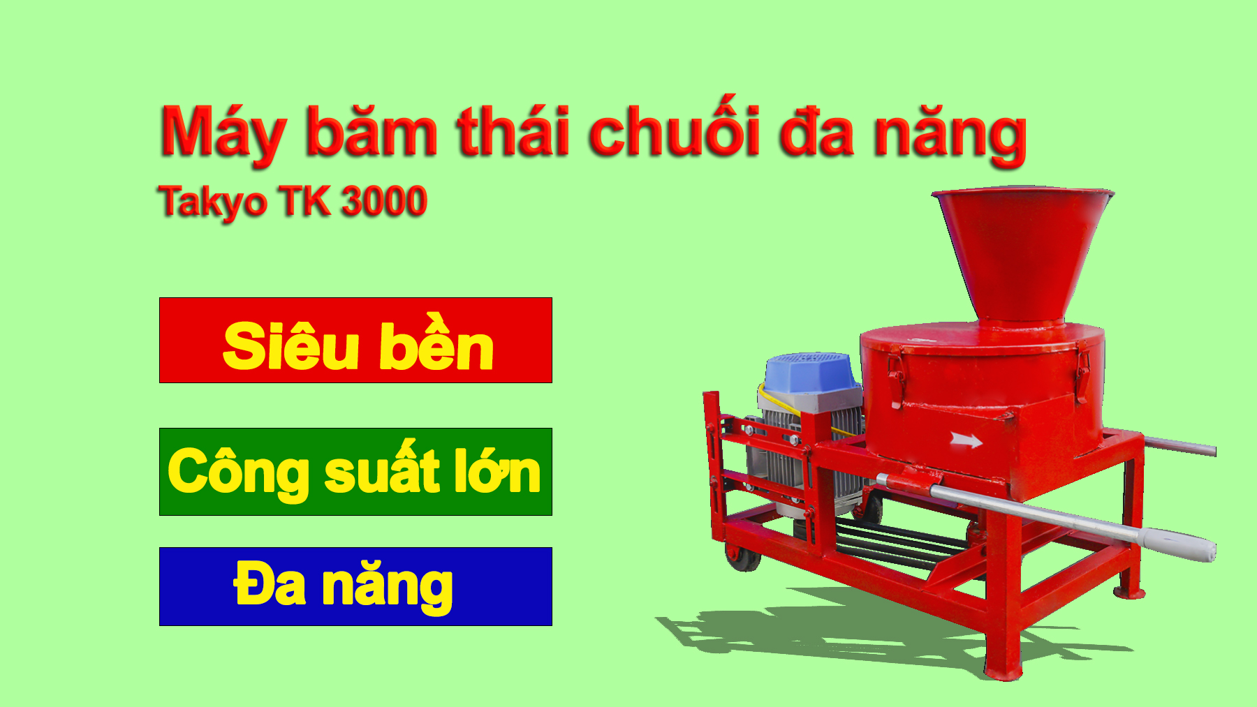 Giao máy băm chuối TAKYO TK 3000 cho khách hàng ở Đồng Nai